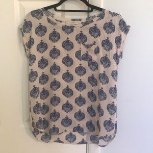 Loft Women’s Petite Patterned Silky Blouse